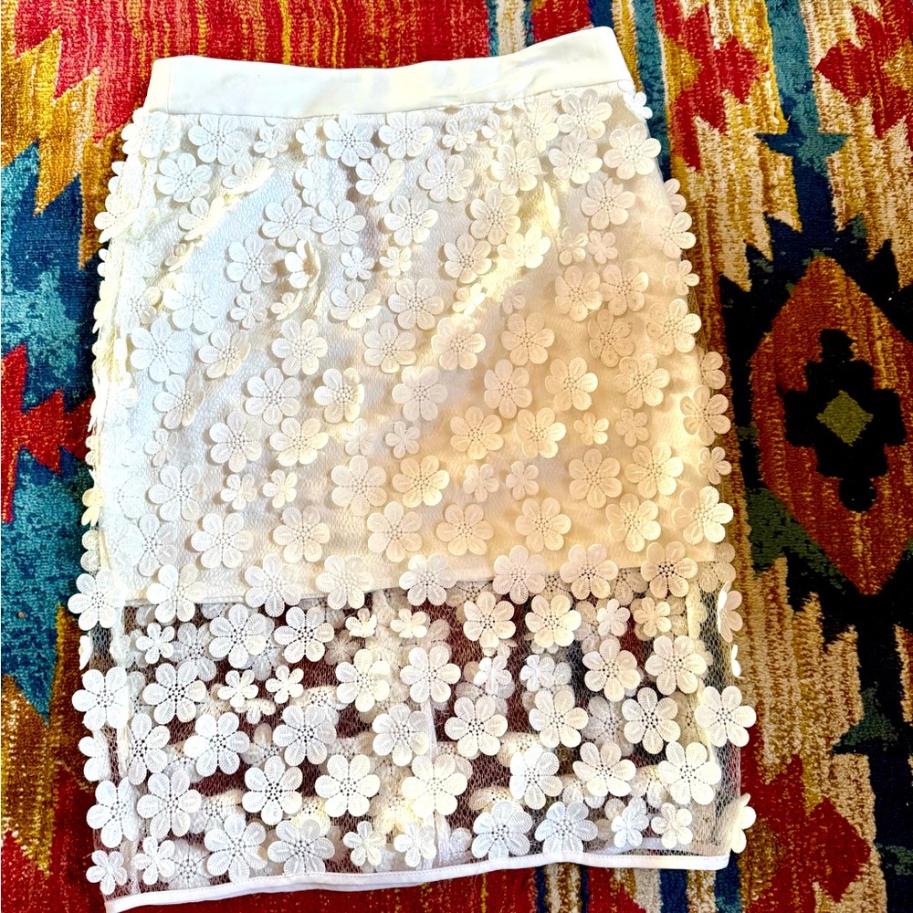 Milly Lace Appliqué Skirt